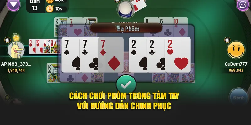 Cách chơi Phỏm trong tầm tay với hướng dẫn chinh phục